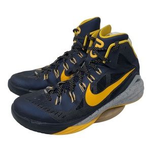 Nike Hyperdunk 2014 Paul George Basketball Shoe Sneaker Blue Yellow Size 10.5